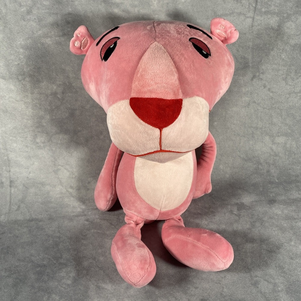 Pink Panther Miniso Plush 16" Stuffed Animal Pillow Squishy Big Head Plushie